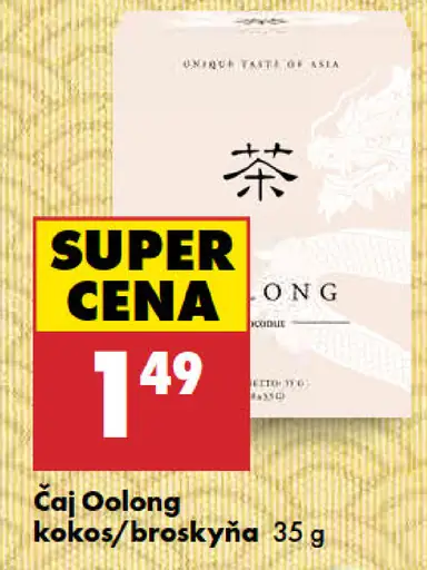 Čaj Oolong kokos/broskyňa