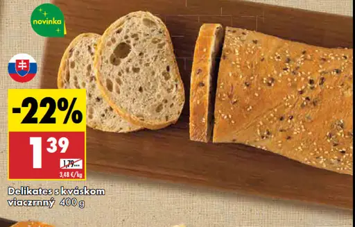 Delikates s kváskom viaczrnný