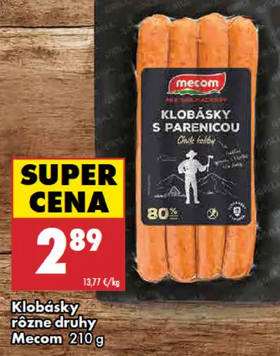 Mecom klobásky s parenicou