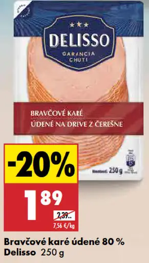 Delisso Bravčové karé údené 80%