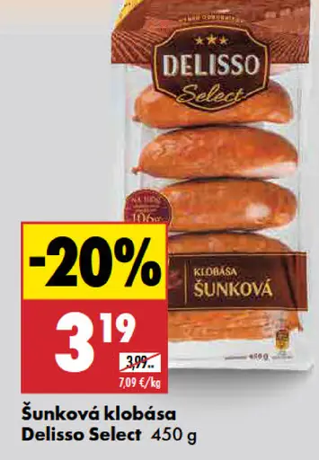 Delisso Select šunková klobása