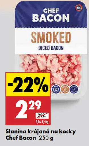 Chef Bacon slanina krájaná na kocky smoked