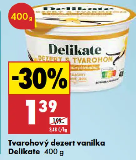 Delikate Tvarohový dezert vanilka