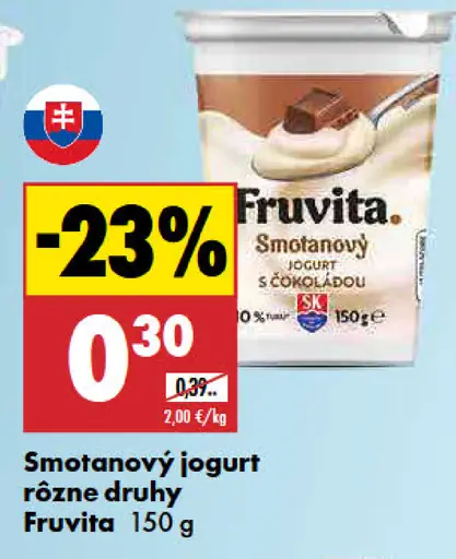 Fruvita Smotanový jogurt rôzne druhy