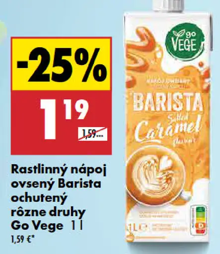 Go Vege rastlinný nápoj Barista rôzne druhy
