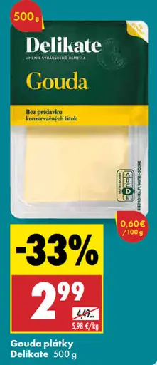 Delikate Gouda plátky
