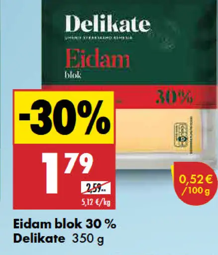 Delikate Eidam blok 30 %