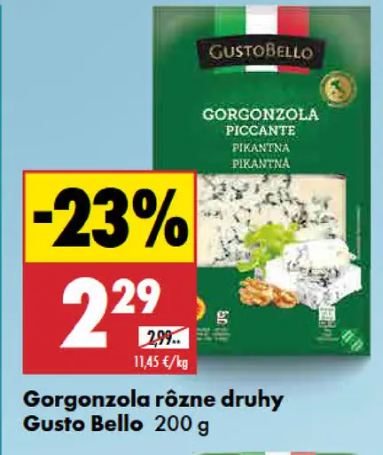 Gusto Bello Gorgonzola rôzne druhy