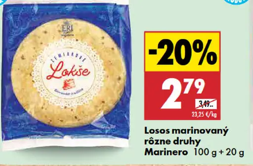 Marinero losos marinovaný plátky rôzne druhy