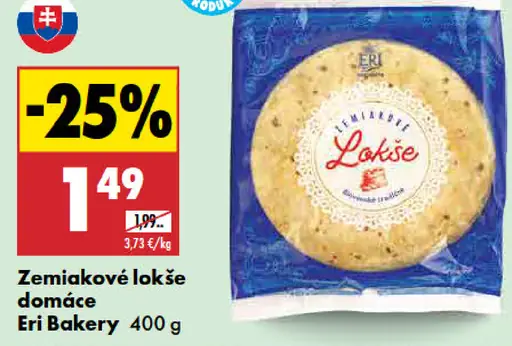 Eri bakery Zemiakové lokše domáce