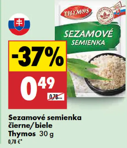 Thymos Sezamové semienka čierne