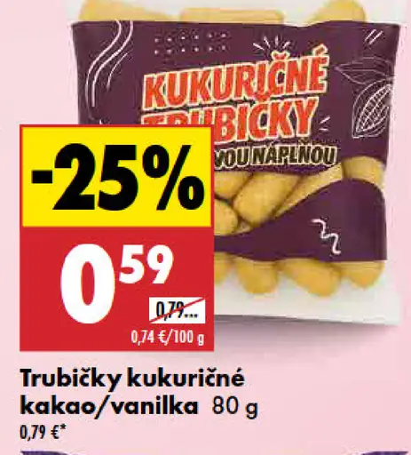 Kukuričné trubičky kakao/vanilka