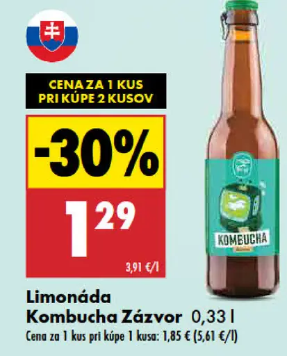 Kombucha Zázvor Limonáda
