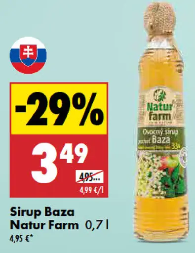 Natur Farm Ovocný sirup príchuť baza