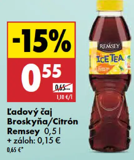 Remsey ľadový čaj Broskyňa/Citrón