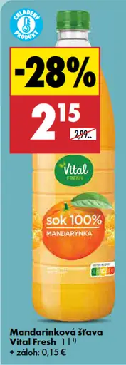 Vital Fresh mandarinková šťava