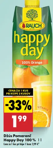 Rauch Happy Day džús pomaranč 100 %
