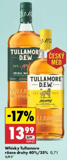 Tullamore D.E.W. whisky 40 %