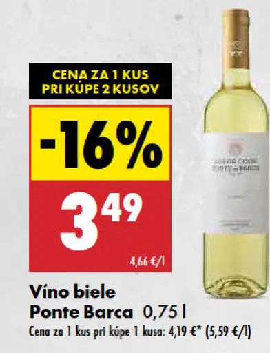 Ponte Barca Vino biele