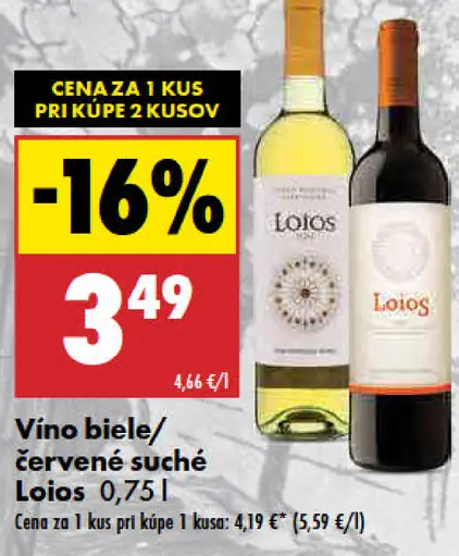 Loios Vino biele/červené suché