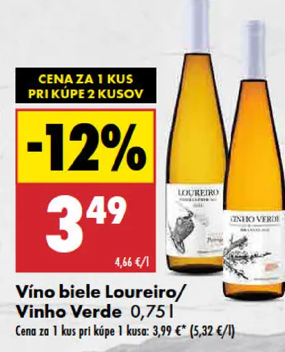 Loureiro/Vinho Verde víno biele