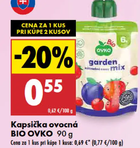 Ovko kapsička ovocná BIO Garden mix