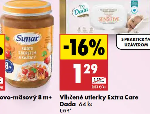 Dada Vlhčené utierky Extra Care