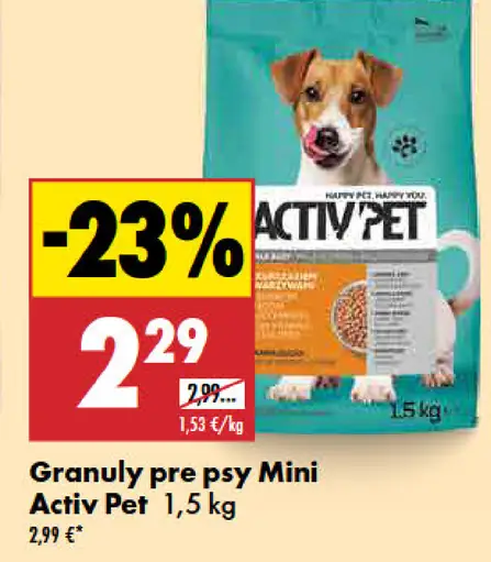 Mini Activ Pet Granuly pre psy