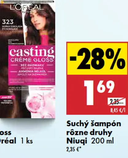 Suchý šampón rôzne druhy Niuqi