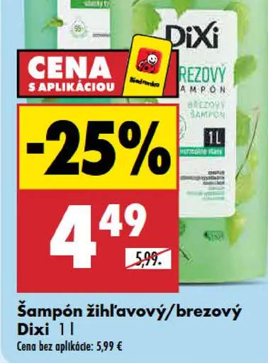 Dixi brezový žihľavový šampón