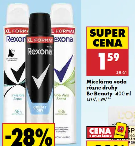 Dezodorant v spreji Rexona rôzne druhy
