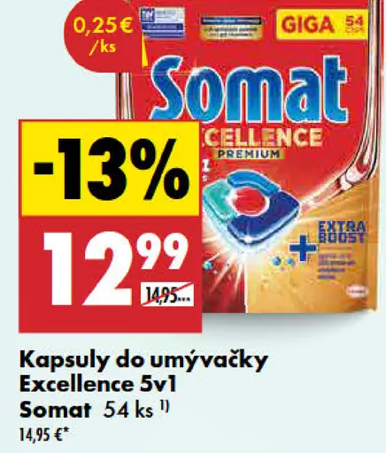 Somat Excellence 5v1 kapsuly do umývačky