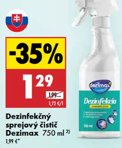 Dezimax Sprejový čistič dezinfekčný