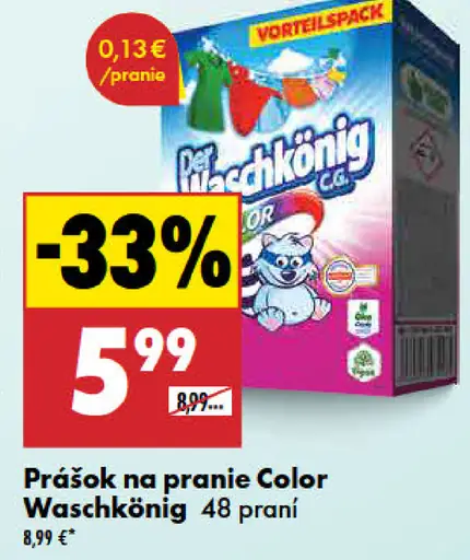 Color Waschkonig prášok na pranie