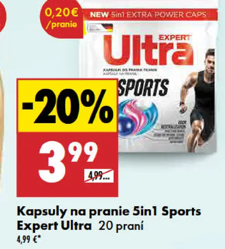 Ultra kapsuly na pranie 5in1 Expert Sport
