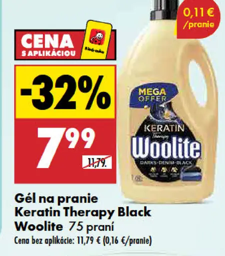 Woolite gél na pranie Keratin Therapy Black