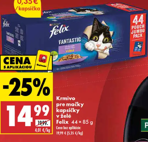 Felix Krmivo pre mačky v želé kapsička