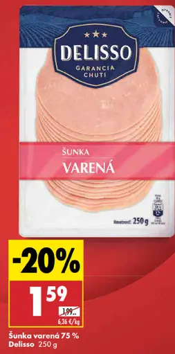 Delisso šunka varená 75 %