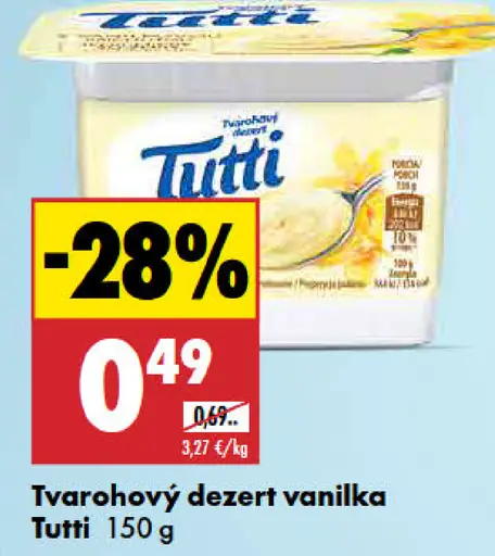 Tutti Tvarohový dezert vanilka
