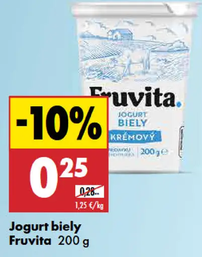 Fruvita jogurt biely kremový