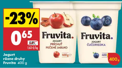 Fruvita jogurt rôzne druhy