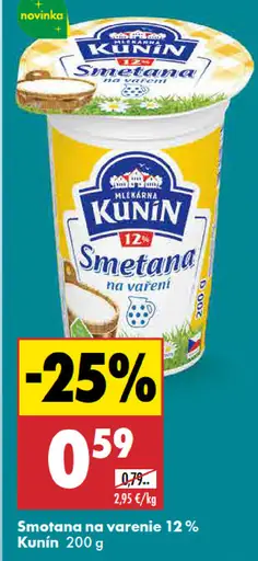 Kunin smotana na varenie 12 %