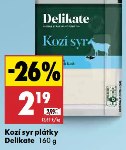 Delikate Kozí syr plátky