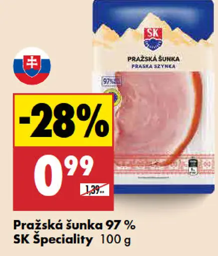 Pražská šunka 97% SK Špeciality