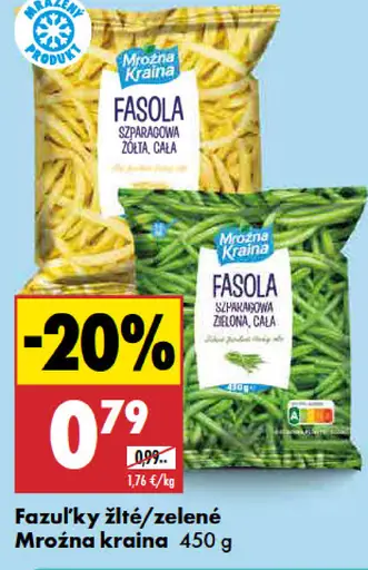 Mroźna kraina fazuľky žlté/zelené