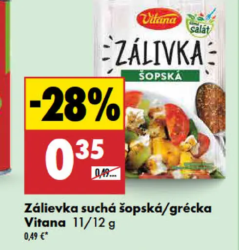 Vitana suchá zálievka šopská/grécka