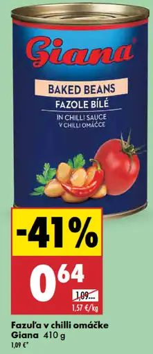 Giana fazuľa v chilli omáčke