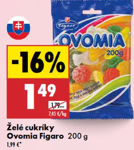 Figaro želé cukríky Ovomia