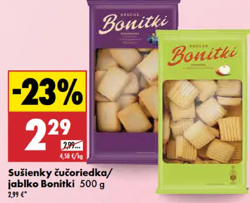 Bonitki sušienky čučoriedka/jablko