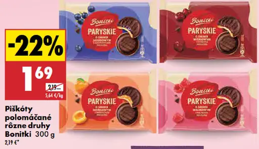 Bonitki piškóty polomáčané rôzne druhy